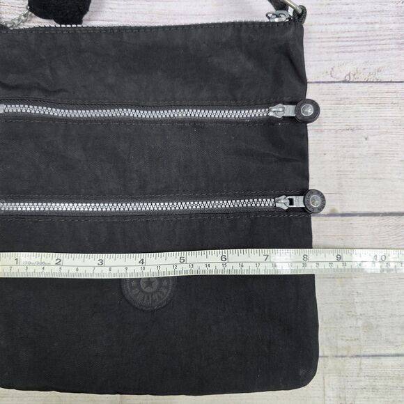 Kipling Alvar HB4061 Crossbody Bag Handbag Shoulder Bag Black Medium W/Keychain - Picture 7 of 8